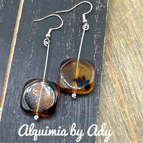 Alquimia Brown Earrings tortoise - Picture 1 of 1